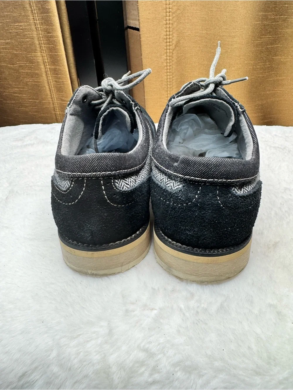 Steve Madden Wingtip Oxford Sneakers Gray Black Size 8 Casual Lace Up